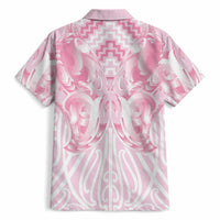 Aotearoa Kowhaiwhai Poutama Pink Motif Hawaiian Shirt LT9 - Polynesian Pride