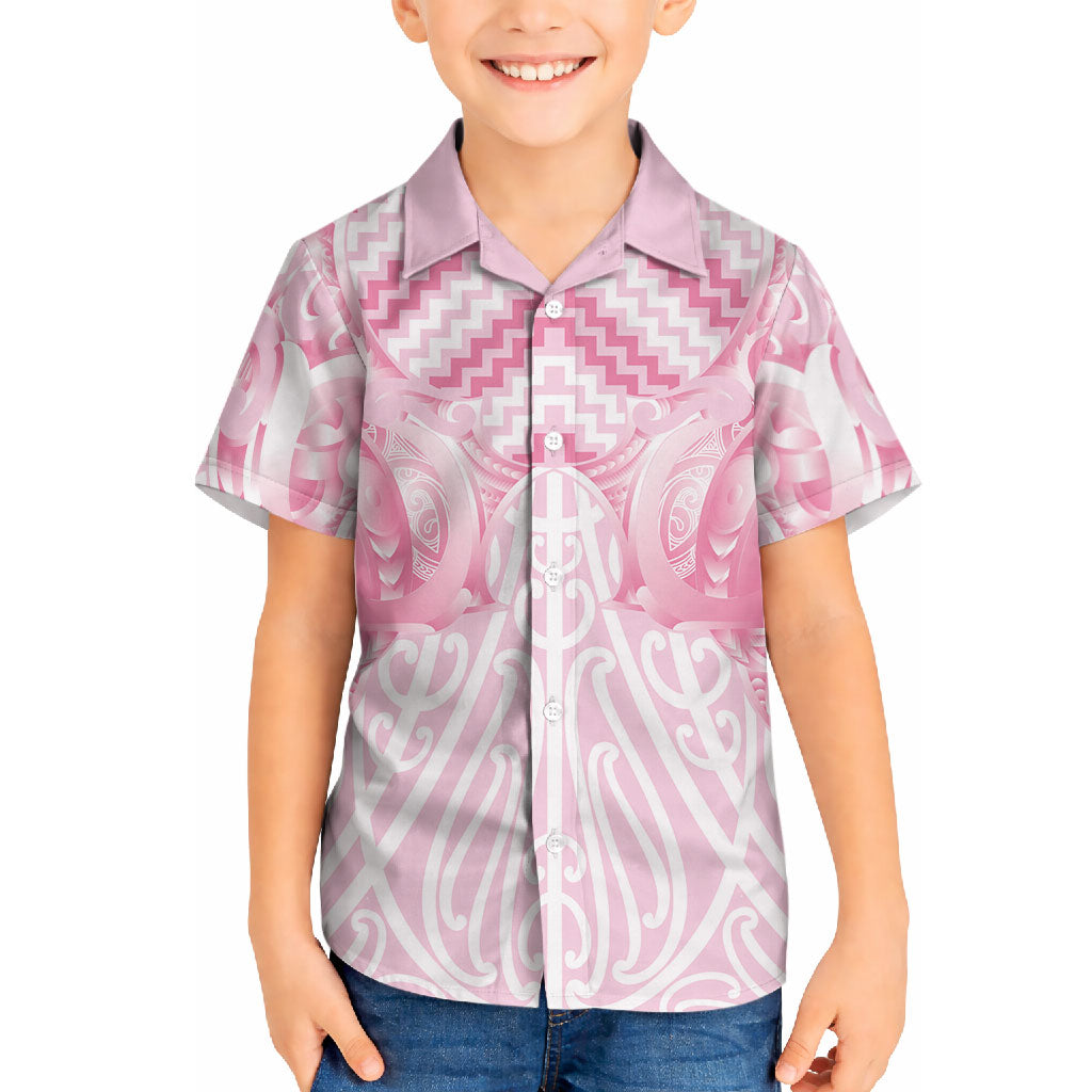 Aotearoa Kowhaiwhai Poutama Pink Motif Hawaiian Shirt LT9 - Polynesian Pride