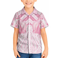 Aotearoa Kowhaiwhai Poutama Pink Motif Hawaiian Shirt LT9 - Polynesian Pride