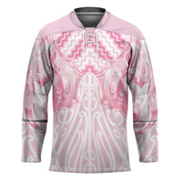 Aotearoa Kowhaiwhai Poutama Pink Motif Hockey Jersey