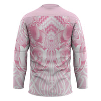 Aotearoa Kowhaiwhai Poutama Pink Motif Hockey Jersey
