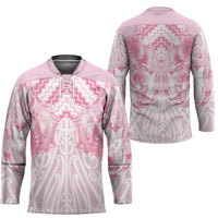 Aotearoa Kowhaiwhai Poutama Pink Motif Hockey Jersey