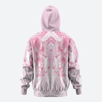 Aotearoa Kowhaiwhai Poutama Pink Motif Hoodie