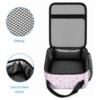Aotearoa Kowhaiwhai Poutama Pink Motif Lunch Bag