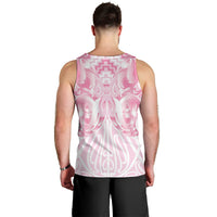 Aotearoa Kowhaiwhai Poutama Pink Motif Men Tank Top