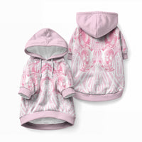 Aotearoa Kowhaiwhai Poutama Pink Motif Pet Hoodie LT9 Pullover Pink - Polynesian Pride