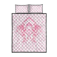 Aotearoa Kowhaiwhai Poutama Pink Motif Quilt Bed Set