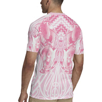 Aotearoa Kowhaiwhai Poutama Pink Motif Rugby Jersey