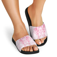 Aotearoa Kowhaiwhai Poutama Pink Motif Slide Sandals