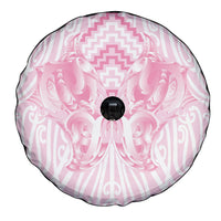 Aotearoa Kowhaiwhai Poutama Pink Motif Spare Tire Cover LT9 - Polynesian Pride