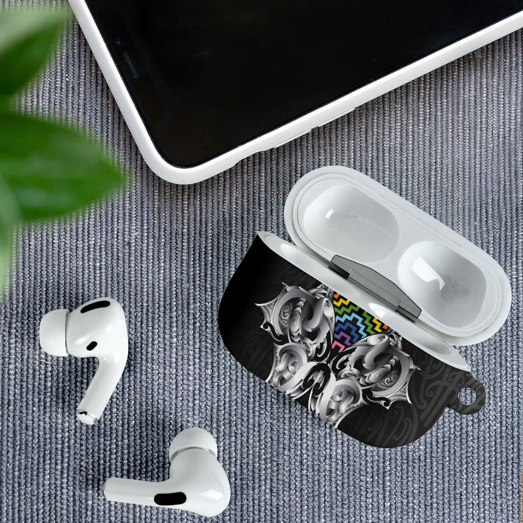Aotearoa Kowhaiwhai Poutama Rainbow Motif AirPods Case