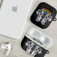 Aotearoa Kowhaiwhai Poutama Rainbow Motif AirPods Case