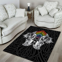Aotearoa Kowhaiwhai Poutama Rainbow Motif Area Rug