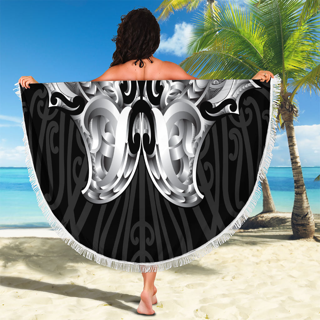 Aotearoa Kowhaiwhai Poutama Rainbow Motif Beach Blanket