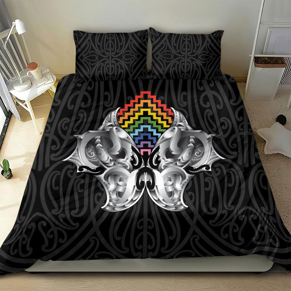 Aotearoa Kowhaiwhai Poutama Rainbow Motif Bedding Set