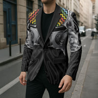 Aotearoa Kowhaiwhai Poutama Rainbow Motif Blazer