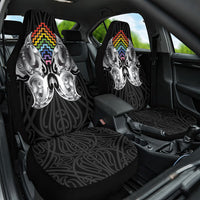 Aotearoa Kowhaiwhai Poutama Rainbow Motif Car Seat Cover LT9 One Size Rainbow - Polynesian Pride