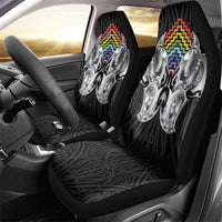 Aotearoa Kowhaiwhai Poutama Rainbow Motif Car Seat Cover LT9 - Polynesian Pride