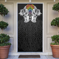 Aotearoa Kowhaiwhai Poutama Rainbow Motif Door Cover