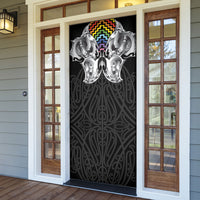 Aotearoa Kowhaiwhai Poutama Rainbow Motif Door Cover
