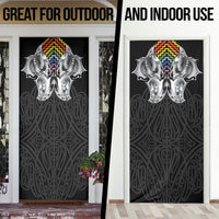 Aotearoa Kowhaiwhai Poutama Rainbow Motif Door Cover