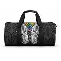 Aotearoa Kowhaiwhai Poutama Rainbow Motif Duffle Bag