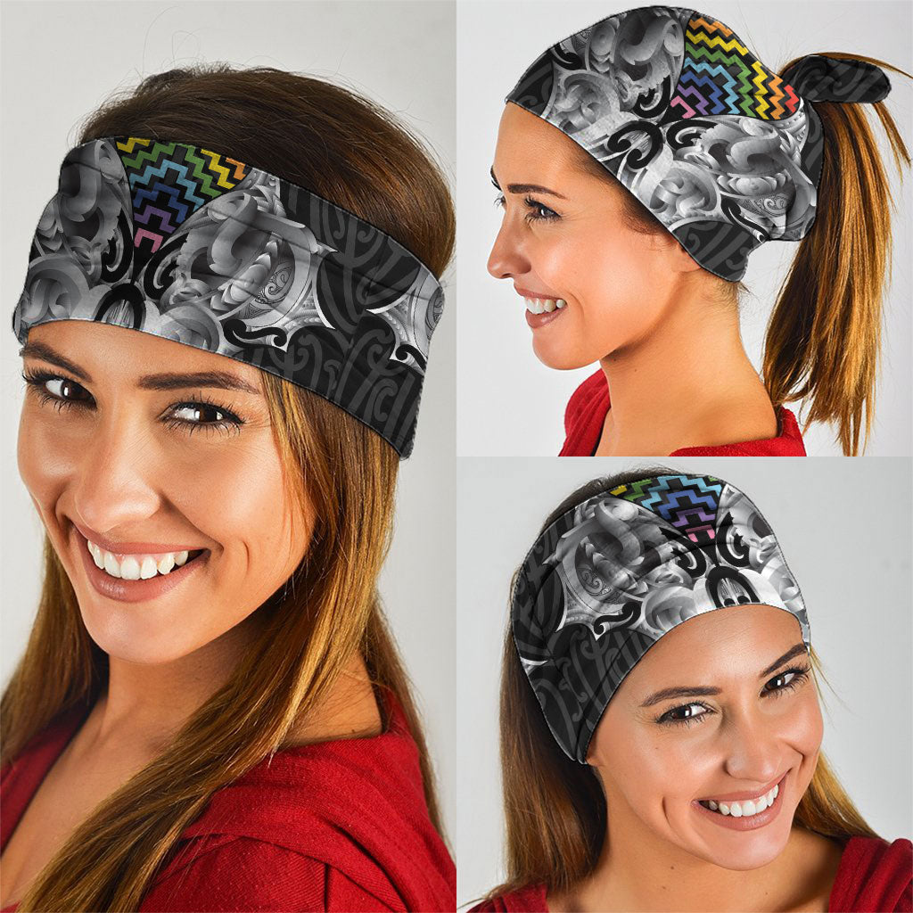 Aotearoa Kowhaiwhai Poutama Rainbow Motif Neck Gaiter