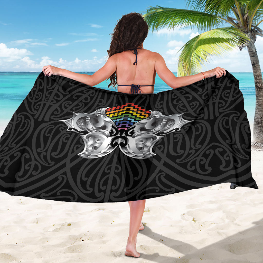 Aotearoa Kowhaiwhai Poutama Rainbow Motif Sarong