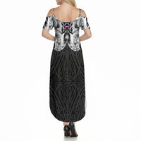 Aotearoa Kowhaiwhai Poutama Rainbow Motif Summer Maxi Dress
