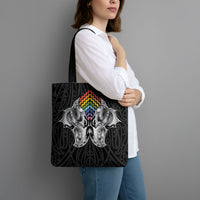 Aotearoa Kowhaiwhai Poutama Rainbow Motif Tote Bag