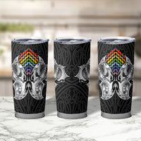 Aotearoa Kowhaiwhai Poutama Rainbow Motif Tumbler Cup