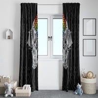 Aotearoa Kowhaiwhai Poutama Rainbow Motif Window Curtain