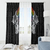 Aotearoa Kowhaiwhai Poutama Rainbow Motif Window Curtain
