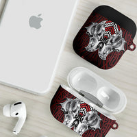 Aotearoa Kowhaiwhai Poutama Red Motif AirPods Case