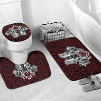 Aotearoa Kowhaiwhai Poutama Red Motif Bathroom Set