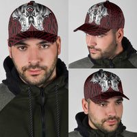 Aotearoa Kowhaiwhai Poutama Red Motif Classic Cap