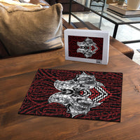Aotearoa Kowhaiwhai Poutama Red Motif Puzzle