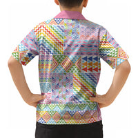 Aotearoa Kowhaiwhai Taniko Patchwork Rainbow Motifs Hawaiian Shirt