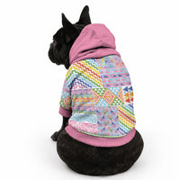Aotearoa Kowhaiwhai Taniko Patchwork Rainbow Motifs Pet Hoodie