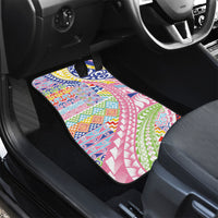 Maori Kowhaiwhai Taniko Patchwork Rainbow Motifs Car Mats