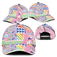 Maori Kowhaiwhai Taniko Patchwork Rainbow Motifs Classic Cap