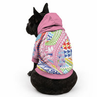 Maori Kowhaiwhai Taniko Patchwork Rainbow Motifs Pet Hoodie