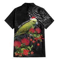 Meri Kirihimete Kakapo Family Matching Mermaid Dress and Hawaiian Shirt Black Silver Fern Christmas Vibe LT9 - Polynesian Pride