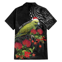 Meri Kirihimete Kakapo Hawaiian Shirt Black Silver Fern Christmas Vibe LT9 - Polynesian Pride