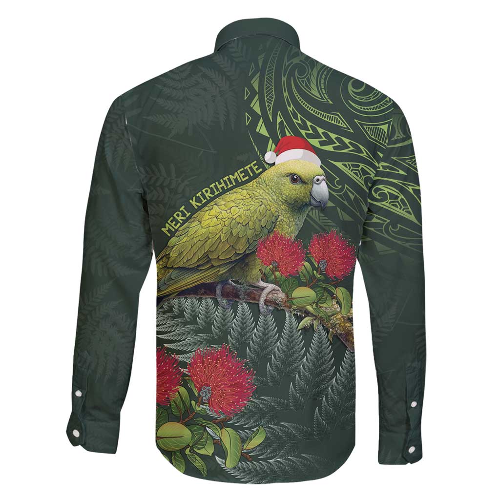 Meri Kirihimete Kakapo Family Matching Off Shoulder Short Dress and Hawaiian Shirt Green Silver Fern Christmas Vibe LT9 - Polynesian Pride