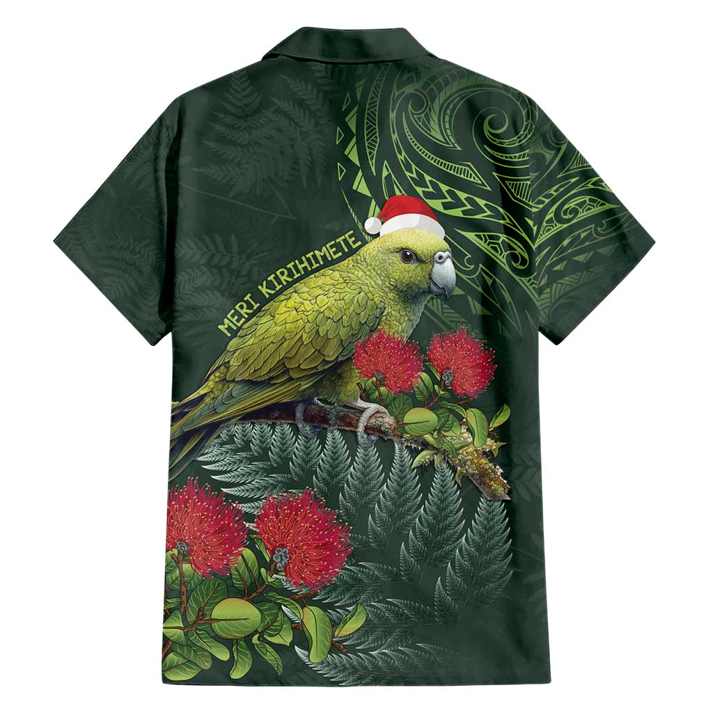 Meri Kirihimete Kakapo Hawaiian Shirt Green Silver Fern Christmas Vibe LT9 - Polynesian Pride