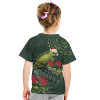 Meri Kirihimete Kakapo Kid T Shirt Green Silver Fern Christmas Vibe LT9 - Polynesian Pride