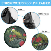 Meri Kirihimete Kakapo Spare Tire Cover Green Silver Fern Christmas Vibe LT9 - Polynesian Pride