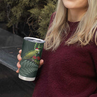Meri Kirihimete Kakapo Tumbler Cup Green Silver Fern Christmas Vibe LT9 - Polynesian Pride