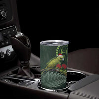 Meri Kirihimete Kakapo Tumbler Cup Green Silver Fern Christmas Vibe LT9 - Polynesian Pride